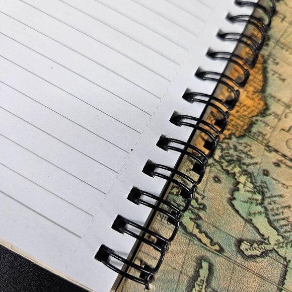 Spiral Garden Notebook Journal Diary Written Notes Blank Grid PRUPA 96 World Map - Picture 8 of 11